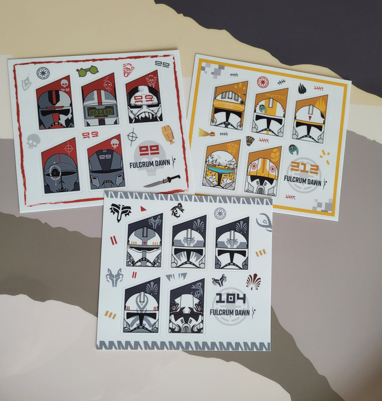C F 99, 104th, & 212th Sticker Sheets